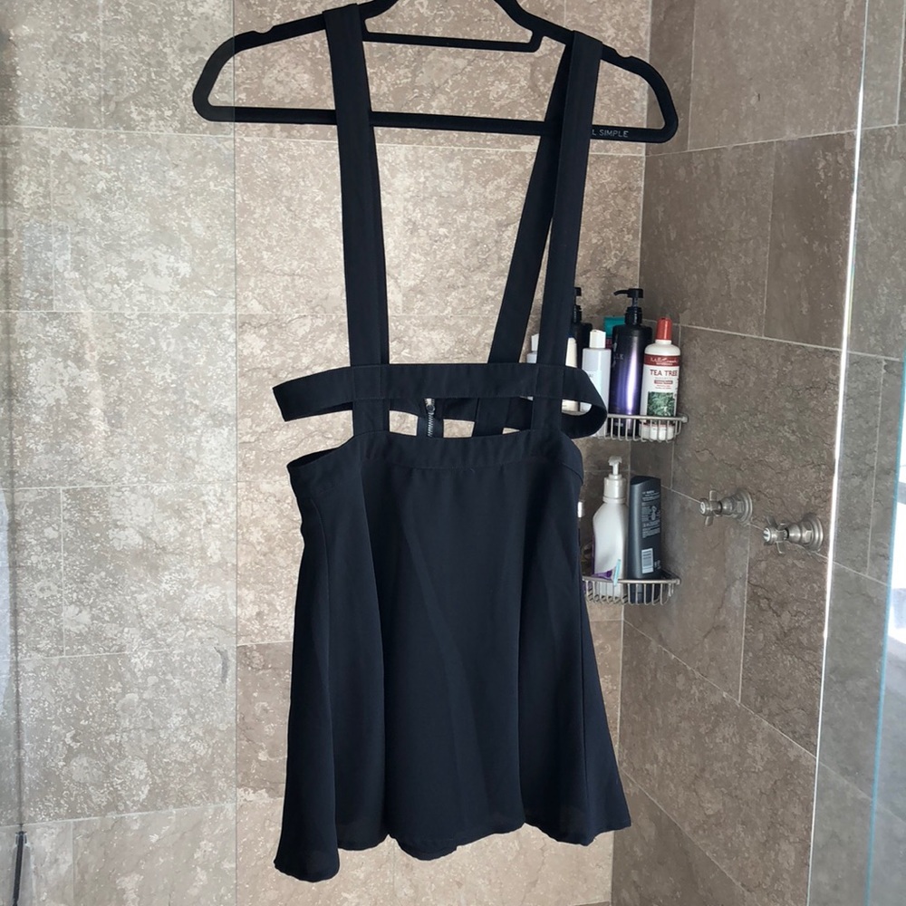 Black Skirt With Suspenders